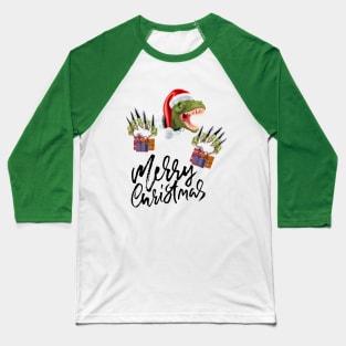 MERRY CHRISTMAS TREE REX Baseball T-Shirt